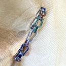 Jewel Treatzz Rainbow Color Stone In Pave Setting OPenbale Bracelet