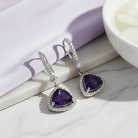 Jewel Treatzz Elegant Triangle Hook American Daimond Dangler Earrings  (Pack of  10)