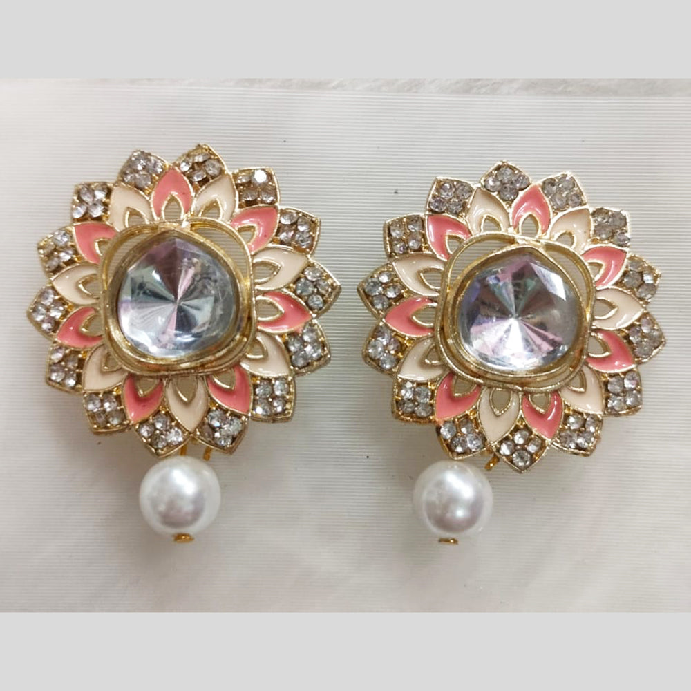 Khushboo Jewellers Gold Plated Stud Earrings (Assorted Color)