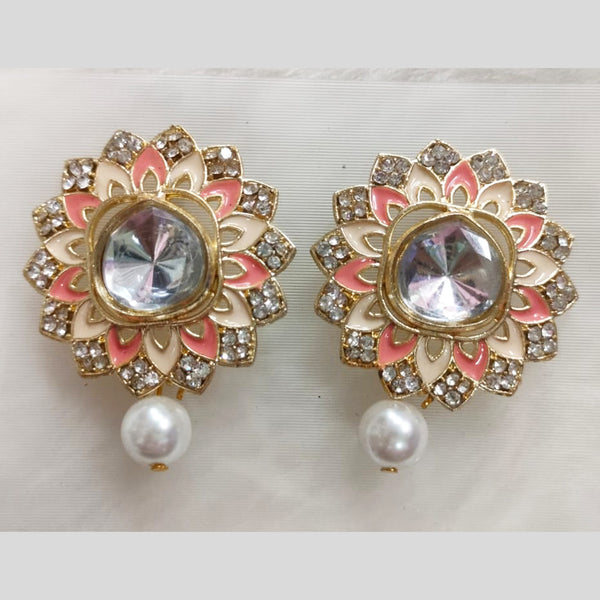 Khushboo Jewellers Gold Plated Stud Earrings (Assorted Color)