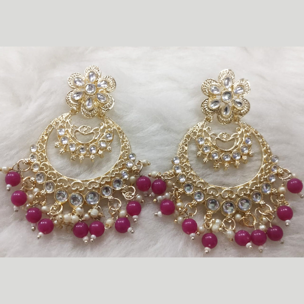 Khushboo Jewellers Gold Plated Dangler Earrings (Assorted Color)