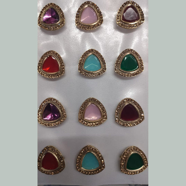 Khushboo Jewellers Gold Plated Crystal Stone And Austrian Rings