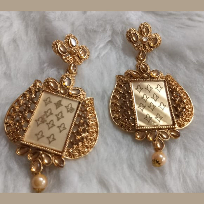 Khushboo Jewellers Gold Plated Dangler Earrings