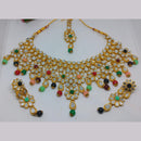 Khushboo Jewellery Beautiful Mirror And Beads Necklace Set For Wedding Wear 