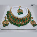 Khushboo Jewellers Luxury Kundan Stone & Pearl Choker Necklace Set for Special Occasions