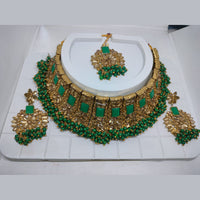 Khushboo Jewellers Luxury Kundan Stone & Pearl Choker Necklace Set for Special Occasions