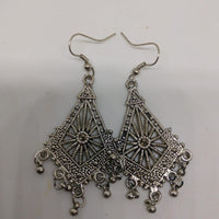 Khushboo Jewellery Antique Silver Oxidised Earrings for Daily & Festive Wear