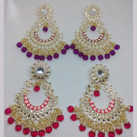 Khushboo Jewellery Elegant Kundan Earrings with Pearl Drops for Weddings, Parties & Festive Wear