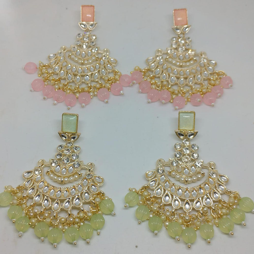 Khushboo Jewellery Elegant Kundan Earrings with Pearl Drops for Weddings, Parties & Festive Wear