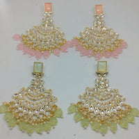 Khushboo Jewellery Elegant Kundan Earrings with Pearl Drops for Weddings, Parties & Festive Wear