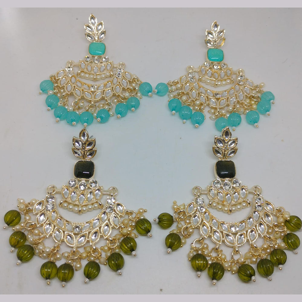 Khushboo Jewellery Elegant Kundan Earrings with Pearl Drops for Weddings, Parties & Festive Wear