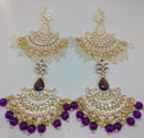 Khushboo Jewellery Elegant Kundan Earrings with Pearl Drops for Weddings, Parties & Festive Wear