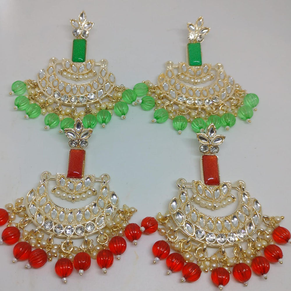 Khushboo Jewellery Elegant Kundan Earrings with Pearl Drops for Weddings, Parties & Festive Wear