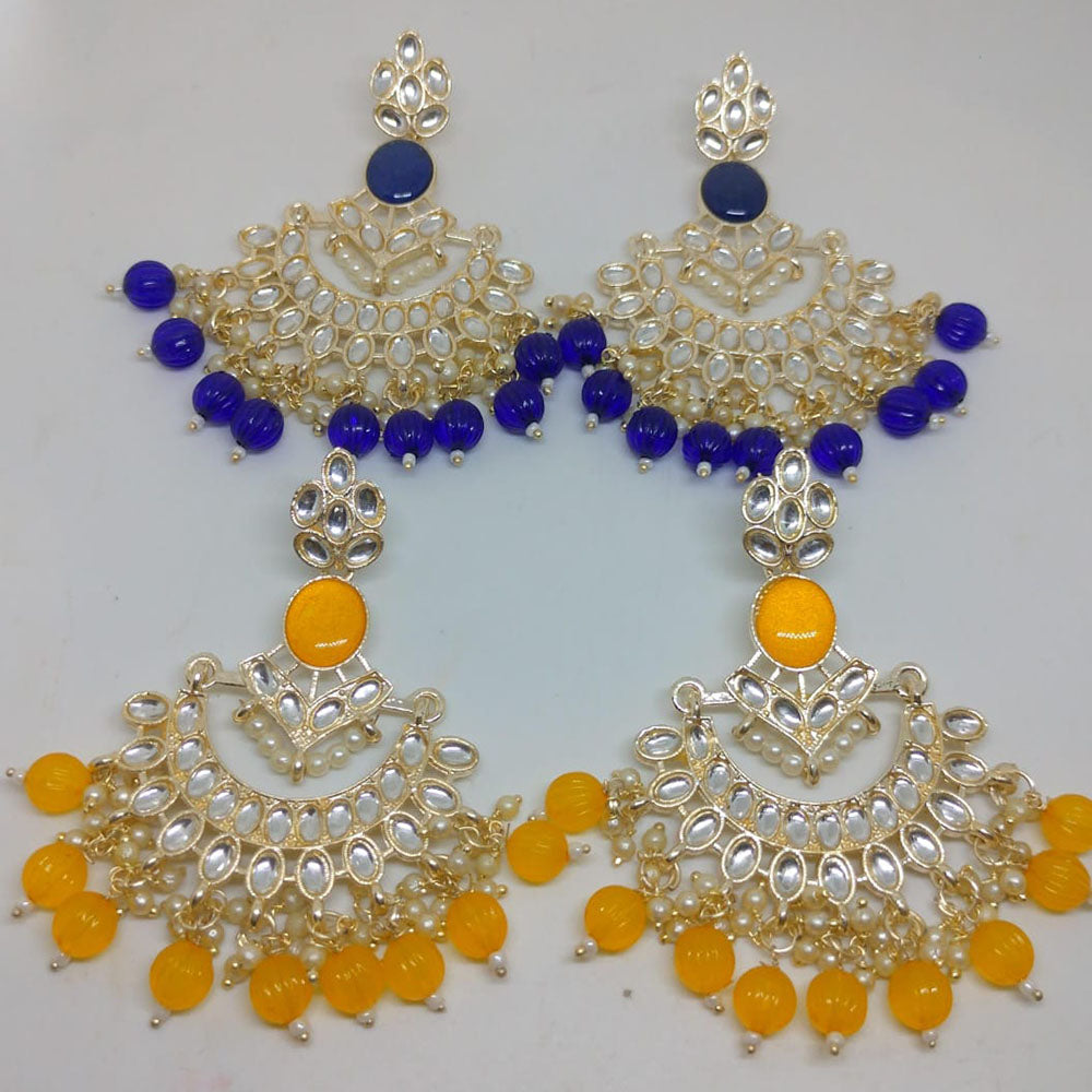 Khushboo Jewellery Elegant Kundan Earrings with Pearl Drops for Weddings, Parties & Festive Wear