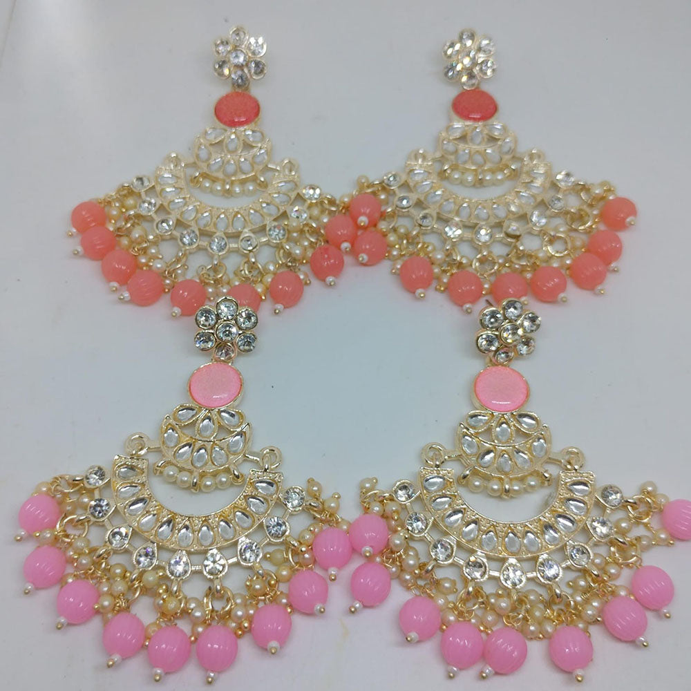 Khushboo Jewellery Elegant Kundan Earrings with Pearl Drops for Weddings, Parties & Festive Wear