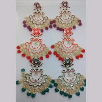Khushboo Jewellery Elegant Kundan Earrings with Pearl Drops for Weddings, Parties & Festive Wear
