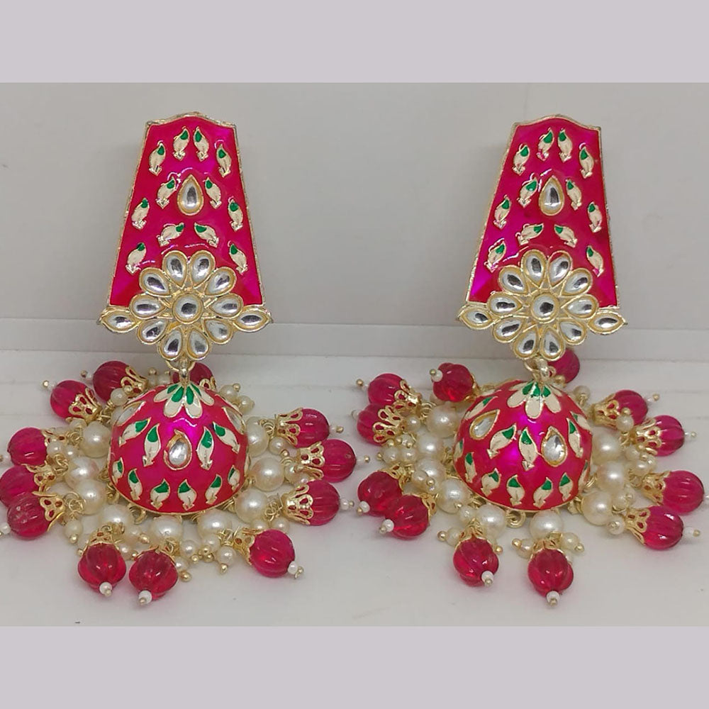 Khushboo Jewellery Elegant Kundan Earrings with Pearl Drops for Weddings, Parties & Festive Wear