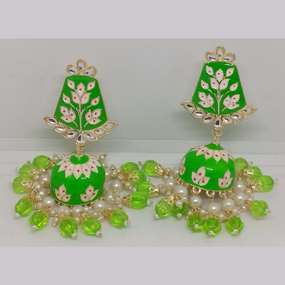 Khushboo Jewellery Elegant Kundan Earrings with Pearl Drops for Weddings, Parties & Festive Wear