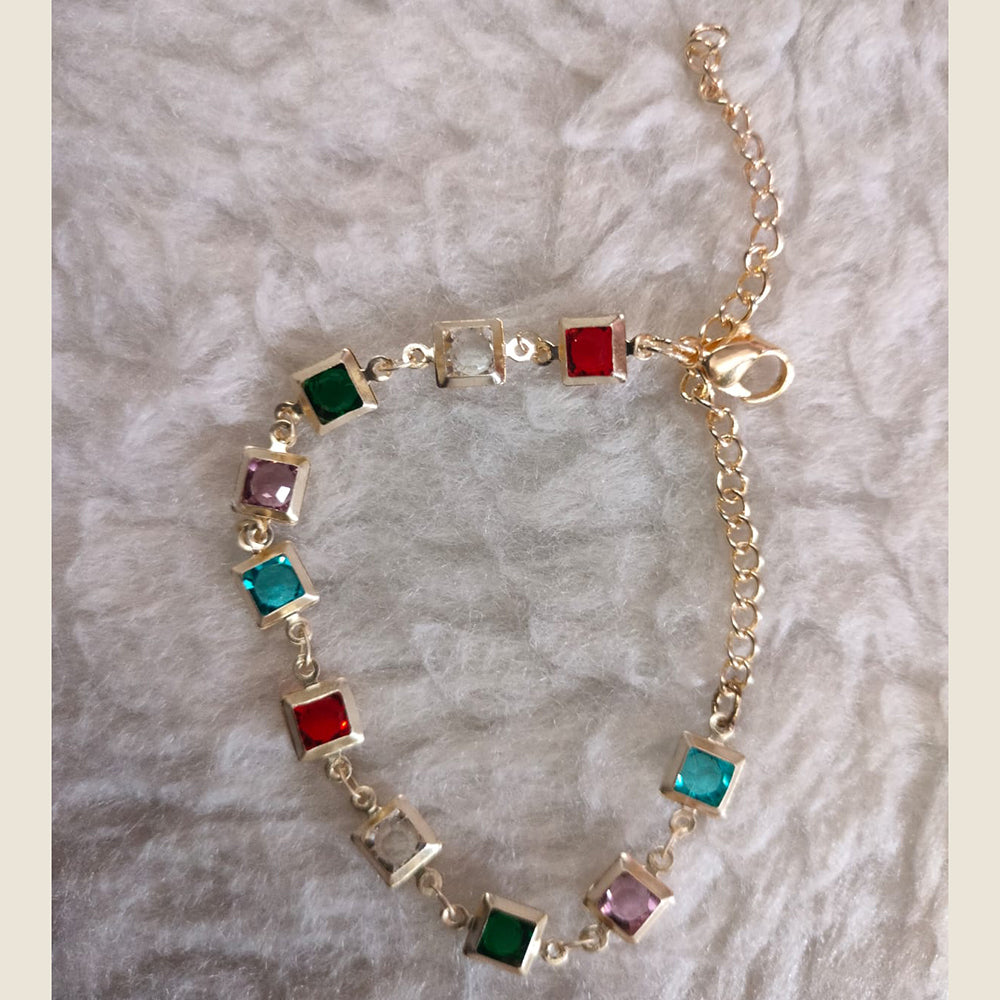Khushboo Jewellers Luxury Style Crystal Stone Adjustable Bracelet