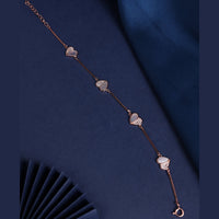 AllWell Jewellery Romantic Rose Heart 925 Sterling Silver Bracelet