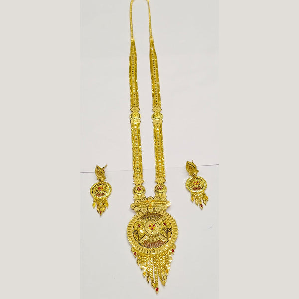 Sunrise Gold  Forming  Long Necklace Set