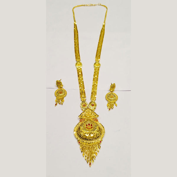 Sunrise Gold  Forming  Long Necklace Set