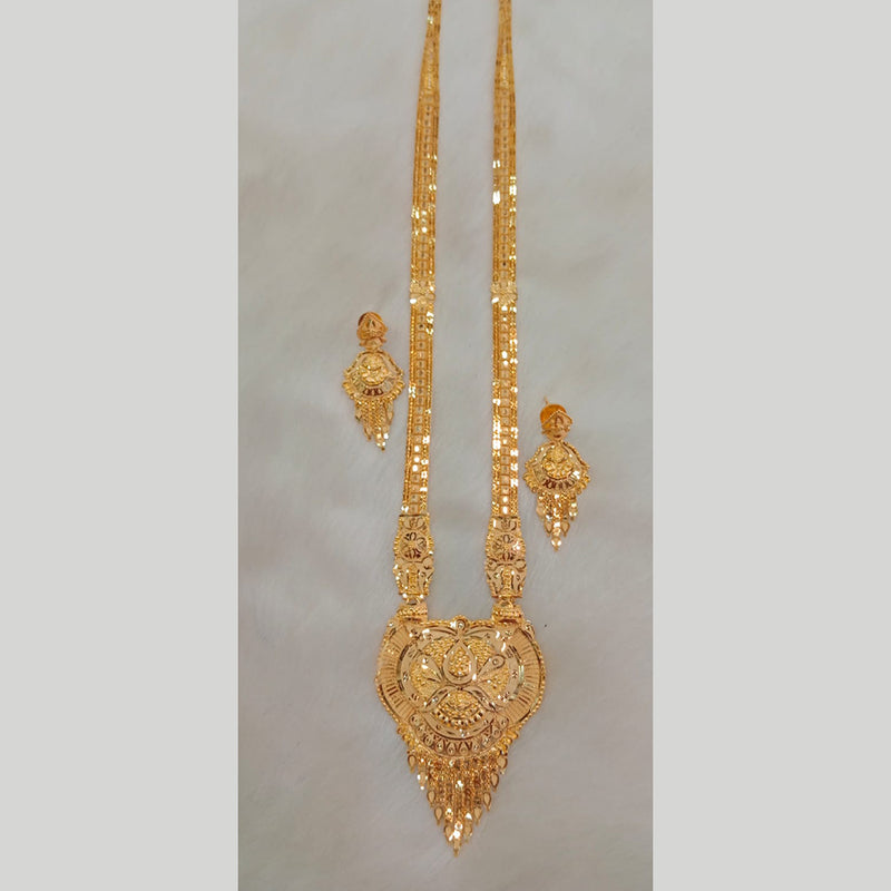 Sunrise Gold Forming Gold Long Necklace Set