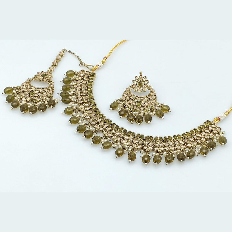 Rani Sati Jewels Crystal Stone Choker Necklace Set