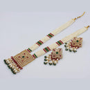 Rani Sati Jewels Crystal And Pearl Long Necklace Set