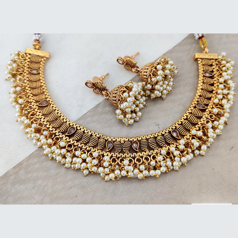 Rani Sati Jewels Gold Plated Pearl Necklace Set