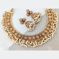 Rani Sati Jewels Gold Plated Pearl Necklace Set