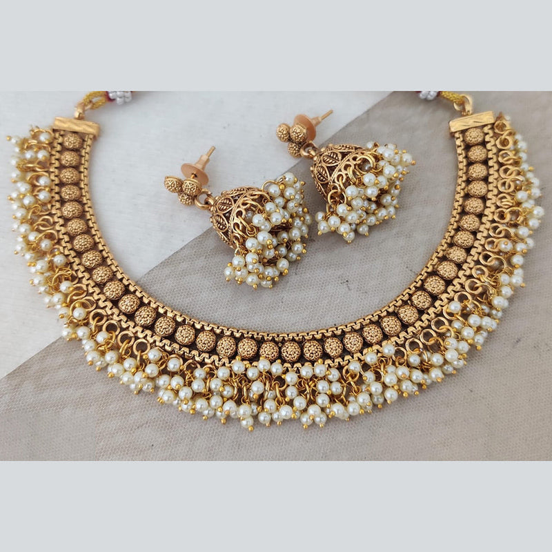 Rani Sati Jewels Gold Plated Pearl Necklace Set