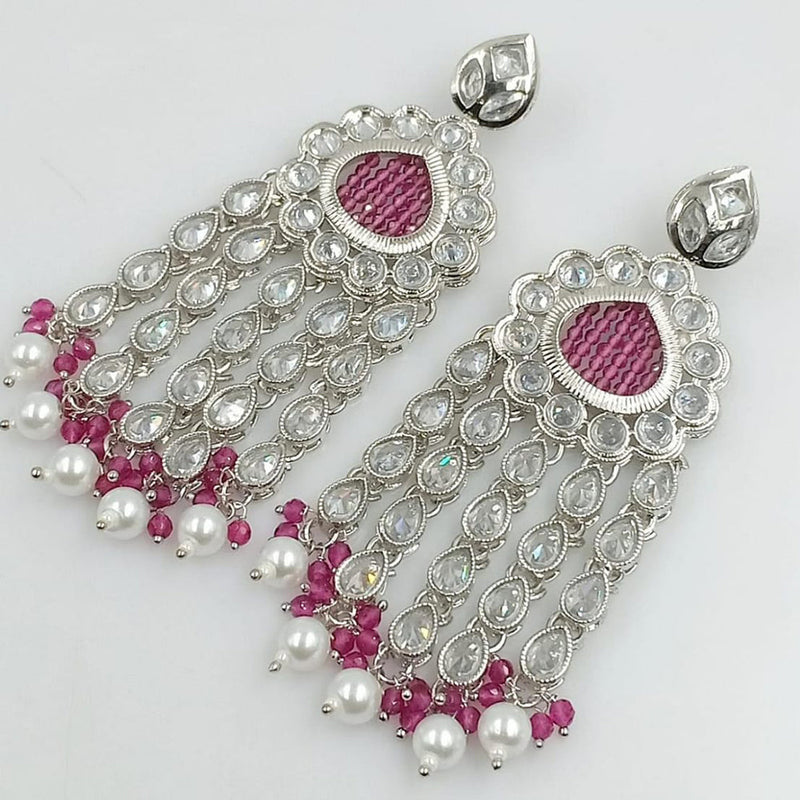 Rani Sati Jewels Silver Plated Reverse AD Earring