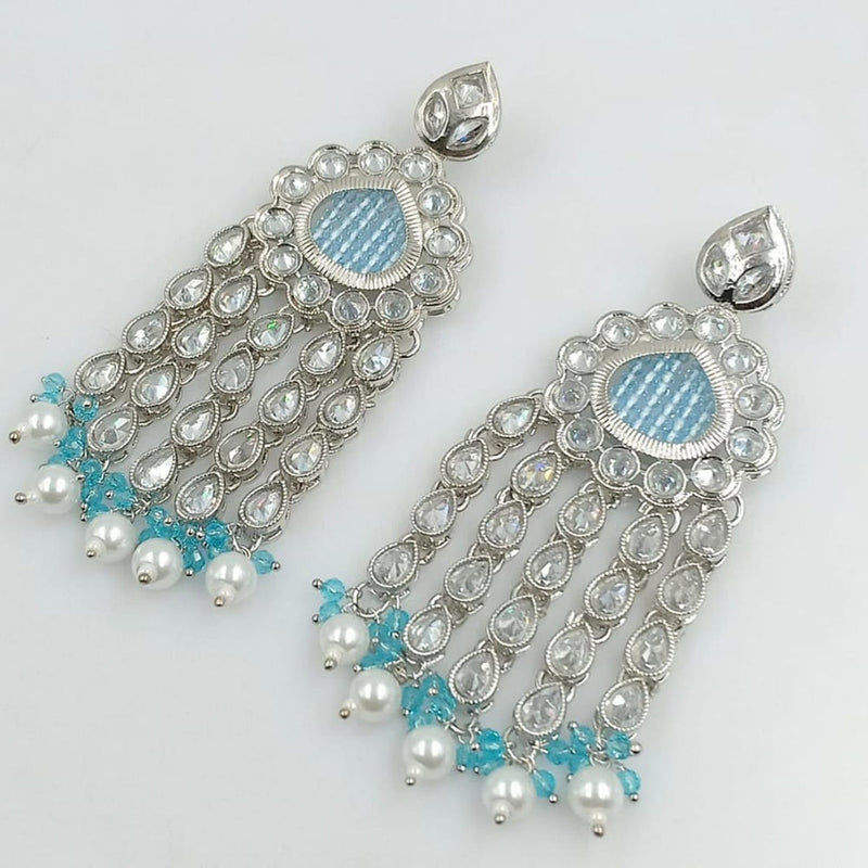 Rani Sati Jewels Silver Plated Reverse AD Earring