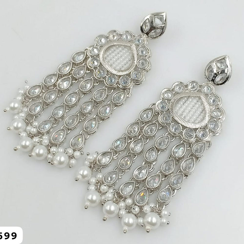 Rani Sati Jewels Silver Plated Reverse AD Earring