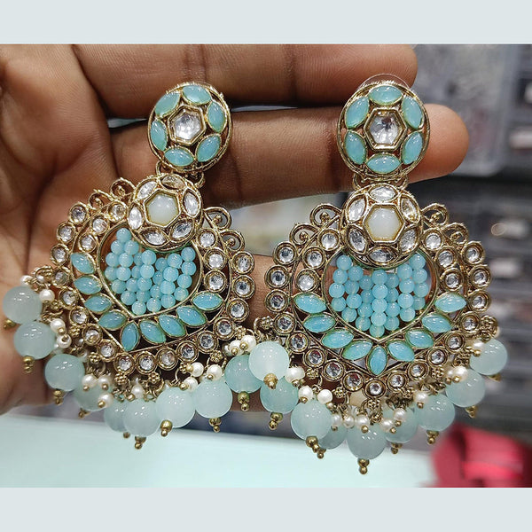 Rani Sati Jewels Gold Plated Kundan Dangler Earrings
