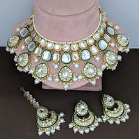 Rani Sati Jewels Gold Plated Kundan And Beads Necklace Set