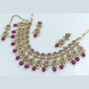 Rani Sati Jewels Gold Plated Kundan And Pearl Necklace Set