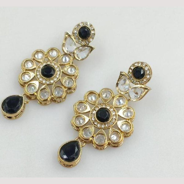 Rani Sati Jewels Gold Plated Crystal Stone Dangler Earrings