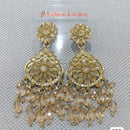 Rani Sati Jewels Elegant Gold Plated Crystal Dangler Earrings