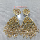 Rani Sati Jewels Elegant Gold Plated Crystal Dangler Earrings