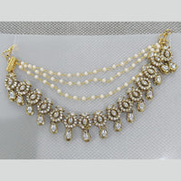 Rani Sati Jewels Traditional Gold Plated Kundan & Pearl Kanchain