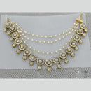 Rani Sati Jewels Traditional Gold Plated Kundan & Pearl Kanchain