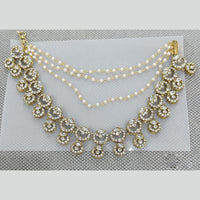 Rani Sati Jewels Traditional Gold Plated Kundan & Pearl Kanchain