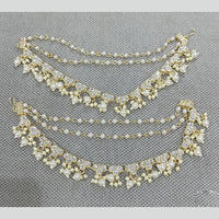 Rani Sati Jewels Traditional Gold Plated Kundan & Pearl Kanchain