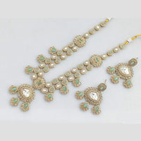 Rani Sati Jewels Gold Plated Pota Stone Long Necklace Set