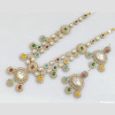 Rani Sati Jewels Gold Plated Pota Stone Long Necklace Set