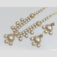 Rani Sati Jewels Gold Plated Pota Stone Long Necklace Set
