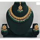 Rani Sati Jewels Timeless Beauty Crystal Stone And Pearls Necklace Set