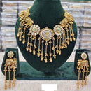Rani Sati Jewels Sparkling Glow Pota Stone And Pearl Necklace Set